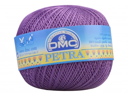 DMC Petra nr. 8 Hæklegarn Unicolor 53837 Lilla
